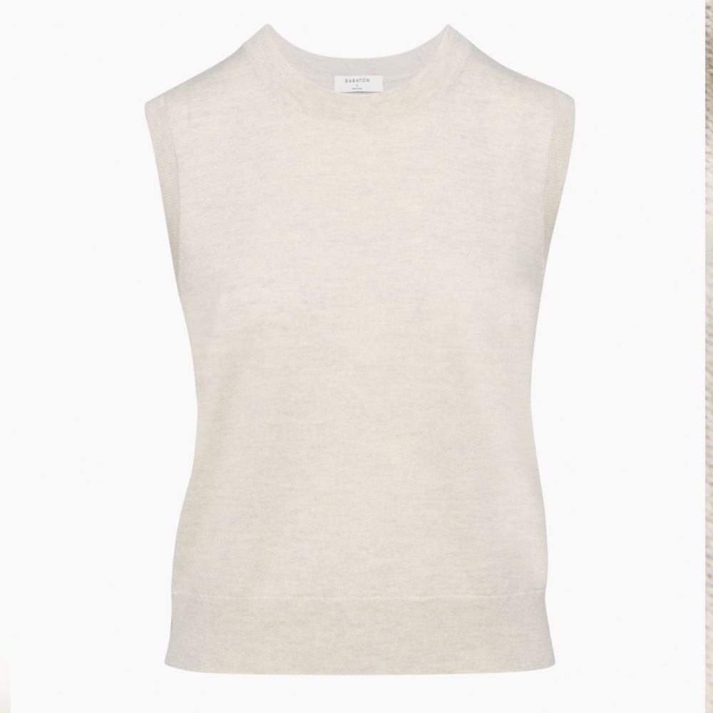 Aritzia Babaton Orta Sweater Vest 100% merino wool size XS - Picture 1 of 12